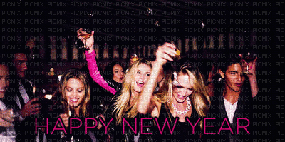 Happy new Year - GIF animé gratuit