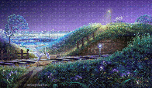 MMarcia gif paisagem  anime fundo - Zdarma animovaný GIF