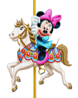 image encre couleur anniversaire fantaisie cheval Minnie Disney coin edited by me - png gratis