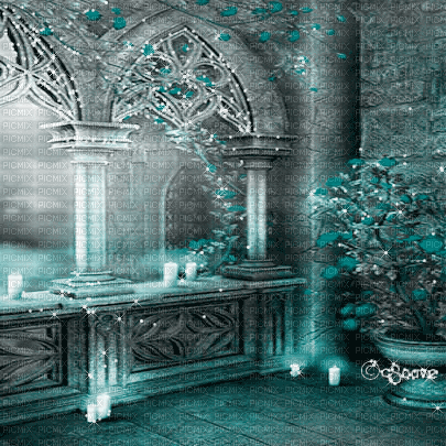 soave background animated terrace  gothic teal - Besplatni animirani GIF