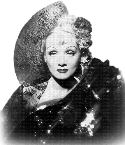 soave woman vintage Marlene Dietrich black white - 無料png