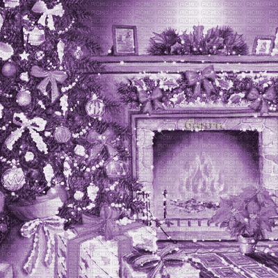 Y.A.M._New year Christmas background purple - Бесплатный анимированный гифка