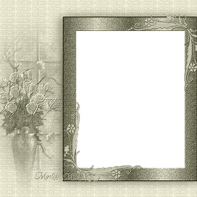 bg-frame-white-gray--flowers-450x450 - png ฟรี