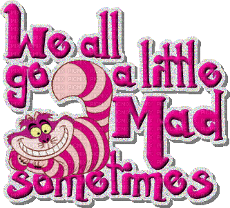 Cheshire cat quote - Gratis animerad GIF