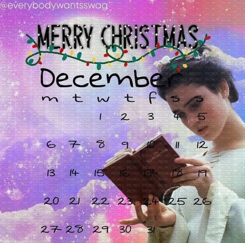 Sarah December calendar - Free PNG