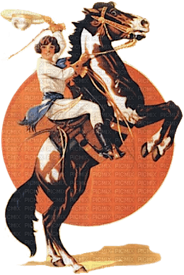 Western Cowgirl On Paint - ücretsiz png