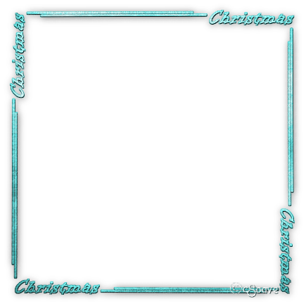 soave frame deco christmas frame text teal - Free PNG