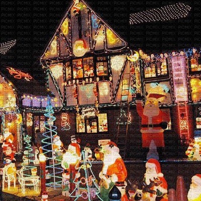 Christmas Lights Display - zdarma png