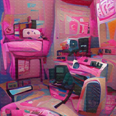 Pink Gamer Room - gratis png
