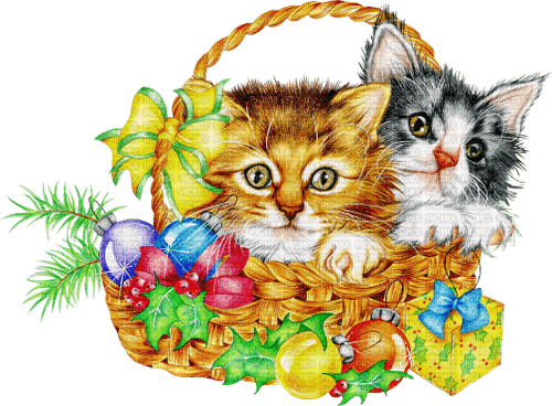 sm3 christmas cat cats kitten png image cute - png gratuito