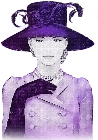 soave woman fashion vintage hat pearl black white - 免费PNG