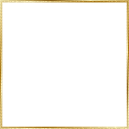 Thin Square Gold Frame Border - PNG gratuit