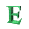 lettre E - GIF animado grátis