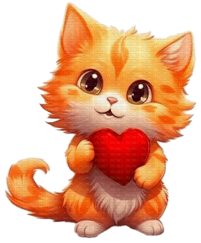 st. Valentine cat by nataliplus - Free PNG