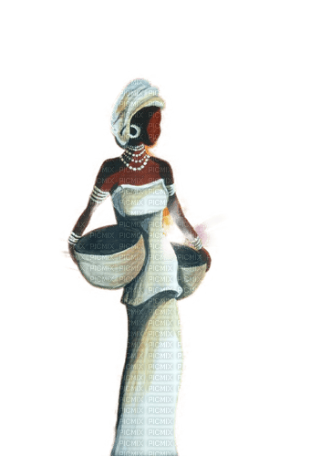 amefragile african woman white dress - ingyenes png