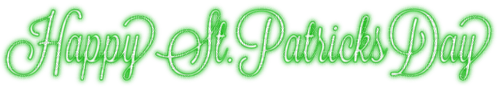 Happy St.Patrick's Day.Text.Green - KittyKatLuv65 - Free PNG