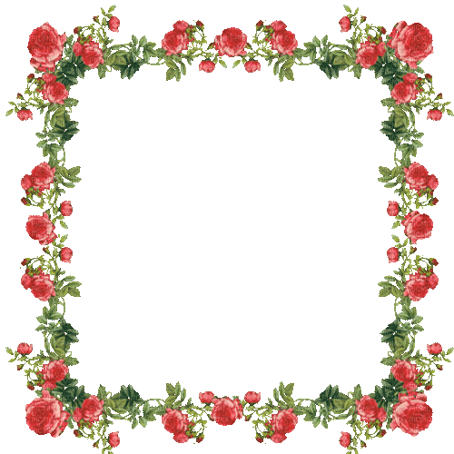 Roses Frame - GIF animado grátis