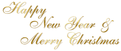 happy new year & Merry Christmas - png grátis