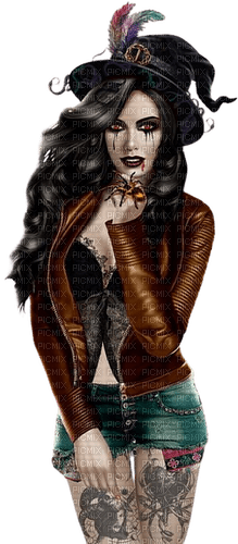 Gothic, witch - gratis png