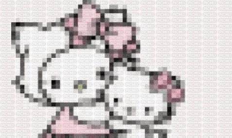 hello kitty pixels - Animovaný GIF zadarmo