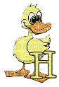 Kaz_Creations Alphabets Ducks Letter H - Animovaný GIF zadarmo