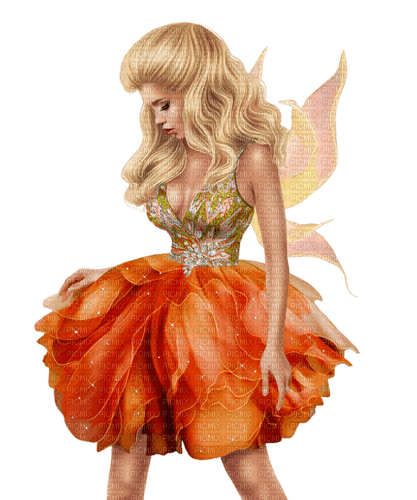 fairy woman kikkapink autumn - zdarma png