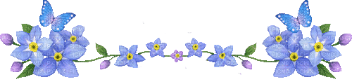 Blue Flowers - 免费动画 GIF