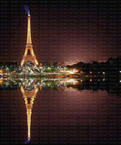 Rena Paris Night Eiffelturm Hintergrund - Bezmaksas animēts GIF