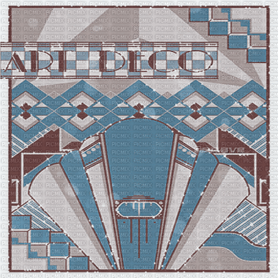 soave background animated  art deco blue brown - 免费动画 GIF