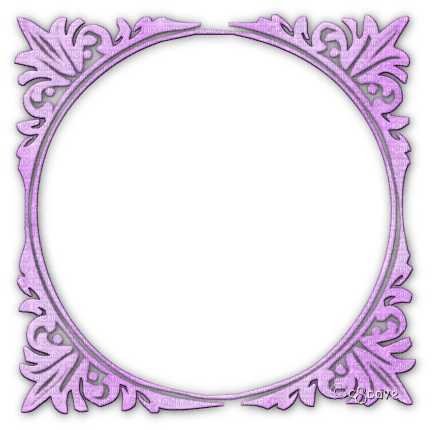 soave frame vintage circle art deco purple - Free PNG