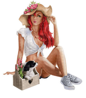 woman red hair  bp - фрее пнг