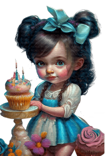 loly33 enfant cupcake - gratis png