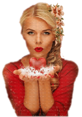 woman  heart kisses  femme - besplatni png
