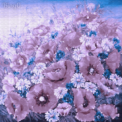 Y.A.M._summer landscape background flowers purple - Бесплатни анимирани ГИФ