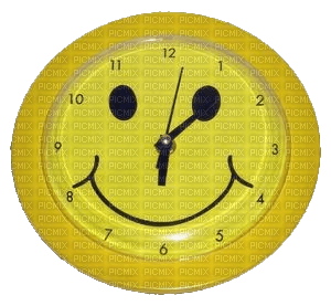 smiley clock - безплатен png