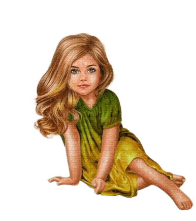 Blonde Little Girl - 免费PNG