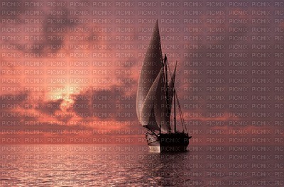sunset sailboat - nemokama png