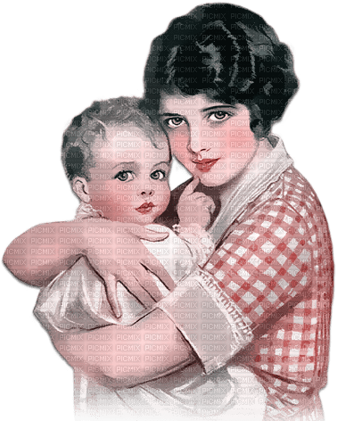 soave woman vintage children mother pink - png gratuito