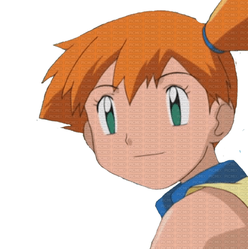 Misty watching Ash on TV - 無料png