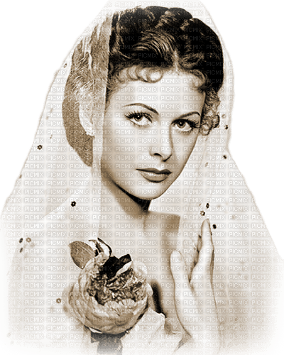 soave woman vintage face hedy lamarr sepia - zdarma png