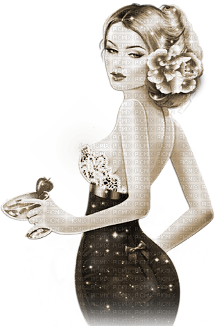 soave woman fashion glass cocktail new year - 免费PNG