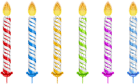 Kaz_Creations Deco Birthday Party Colours Candles - png ฟรี
