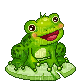frog deco - GIF animado grátis