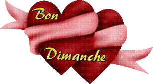 Bon Dimanche En Coeur - Darmowy animowany GIF