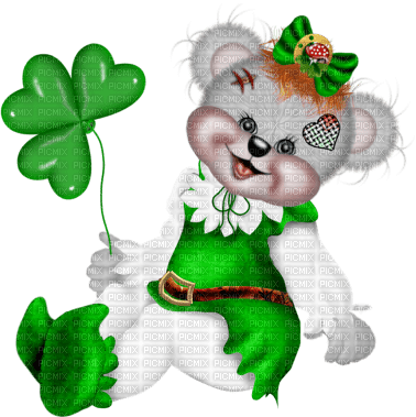 Kaz_Creations St.Patricks Day Creddy Teddy - Free PNG