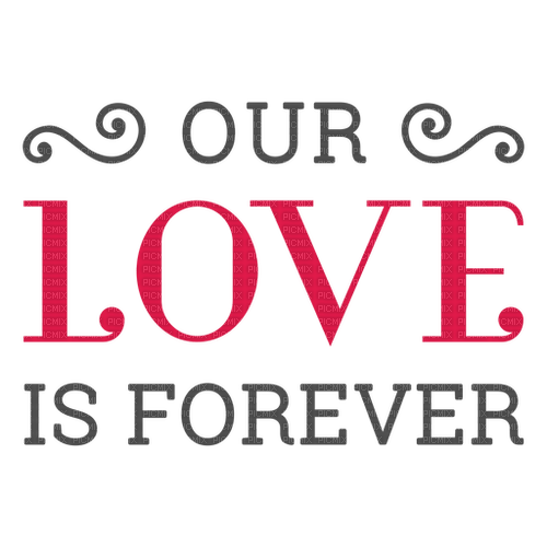 Kaz_Creations Text Our Love Is Forever - безплатен png