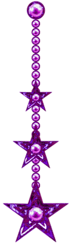 Hanging.Stars.Pearls.Purple - PNG gratuit