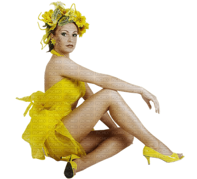 Kaz_Creations Woman Femme Yellow - ingyenes png