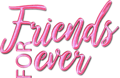 Friends Forever.Text.Pink - png ฟรี