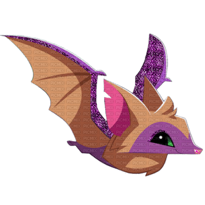 glitter flying foxes - Free animated GIF